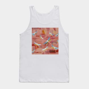 Blue and Yellow Dragonflies Tank Top